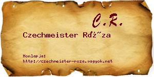 Czechmeister Róza névjegykártya